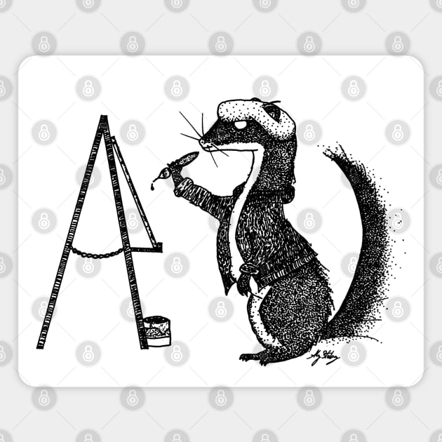 Easel Weasel has a Weasel Easel Magnet by AlyStabz